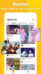 WATCHit-Video lucu, Game, Status WA & tarian Korea