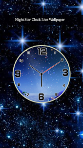 Night Star Clock Wallpaper