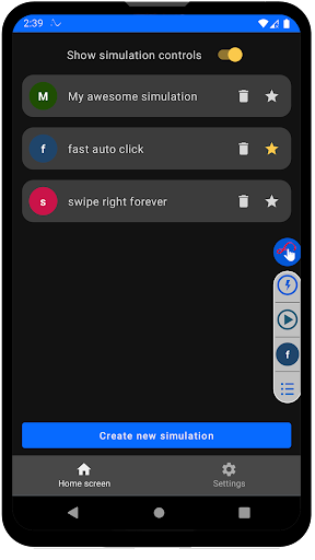 Android application Touch Simulator - Auto clicker screenshort
