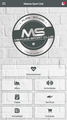 Android application Meanas Sport Club screenshort