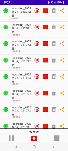 Android application Simple Voice Recorder screenshort