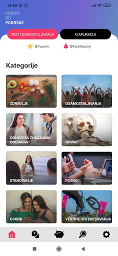 Android application Klikom do podrske screenshort
