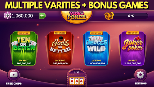 Video Poker Vegas Casino Style Screen 2