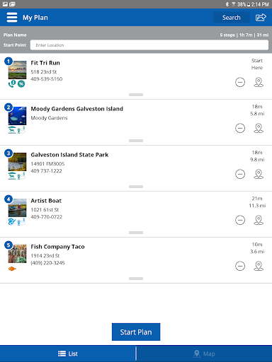 Screenshot of Visit Galveston