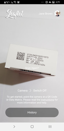 Android application Leaflet - Barcode Reader screenshort
