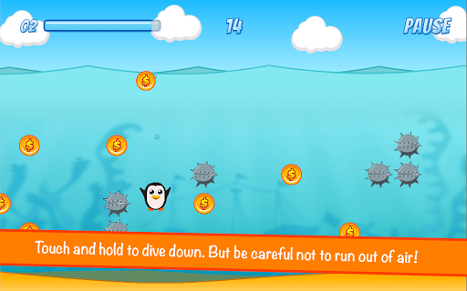 Android application Penguin Dive screenshort