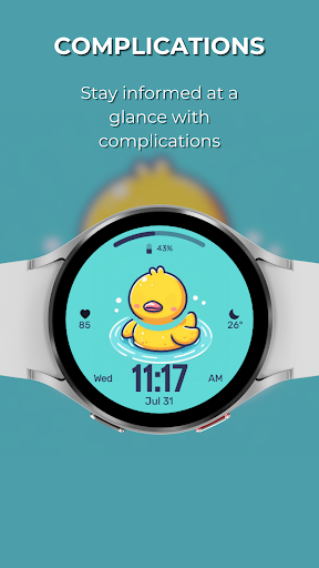 EXD072: Cute Duck Watch Face screenshot 15