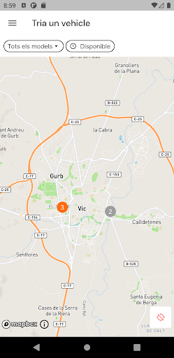Android application CHV Mobilitat Compartida screenshort