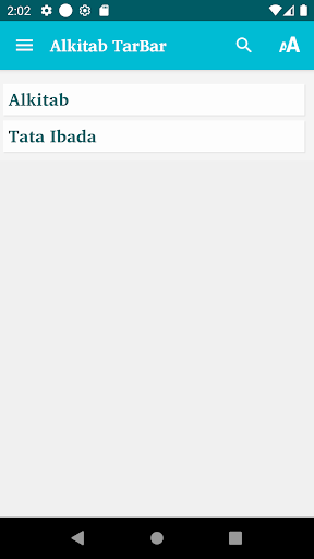 Android application Alkitab TarBar screenshort