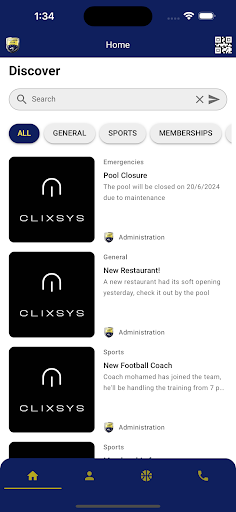 Android application Platinum Club screenshort