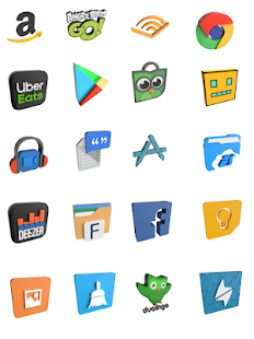 Schermata delle icone 3D originali
