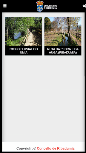 Android application Rutas Ribadumia screenshort