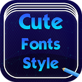 Cute Fonts Style Free icon