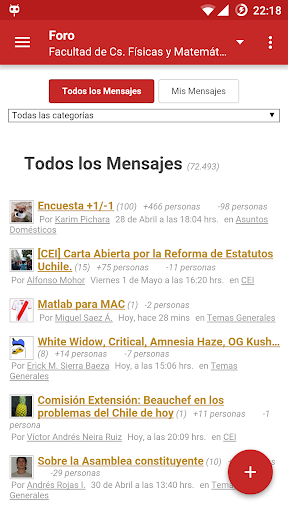 U-Cursos Screen 3
