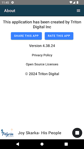 Android application Pilgrim screenshort