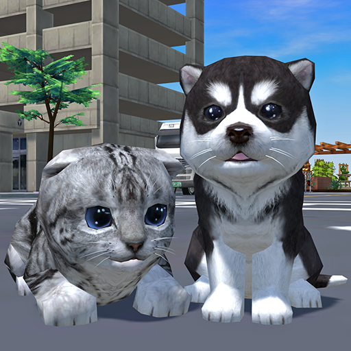 Cute Pocket Cat And Puppy 3D  Icon