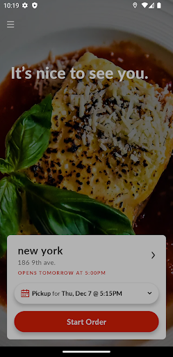 Android application Pastai NY screenshort