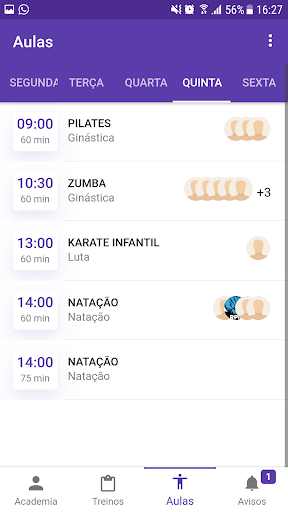 Hubfit Aluno Screen 2