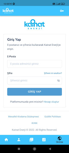 Android application Kainat Enerji screenshort