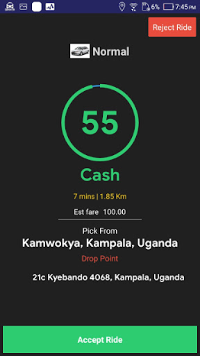 Cabme Partner Screen 2