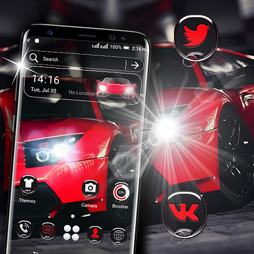 Red Car Launcher Theme