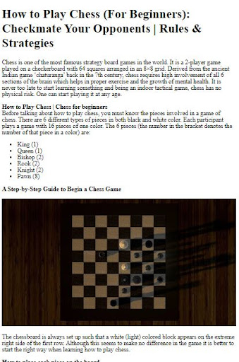 How to Play Chess ekran görüntüsü