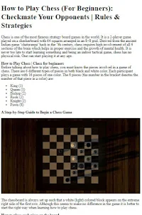 Как играть в шахматы