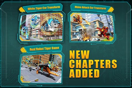 US Police Transform Robot Car White Tiger Game 1
