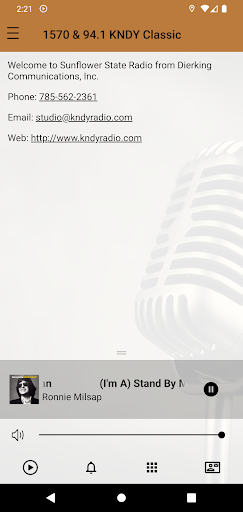 Android application Today's Country KNDY screenshort