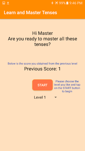 Learn and Master Tenses Screen 2