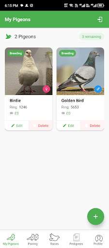 MyPigeon Loft Manager RACE