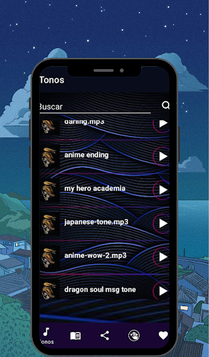 Android application Ringtones Anime Music screenshort