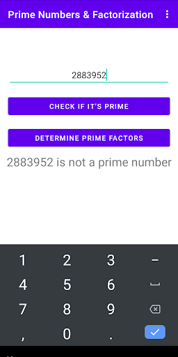Prime Numbers & Factorization Screen 2