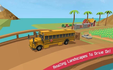 Jogo de simulador de motorista de ônibus escolar cidade blocky