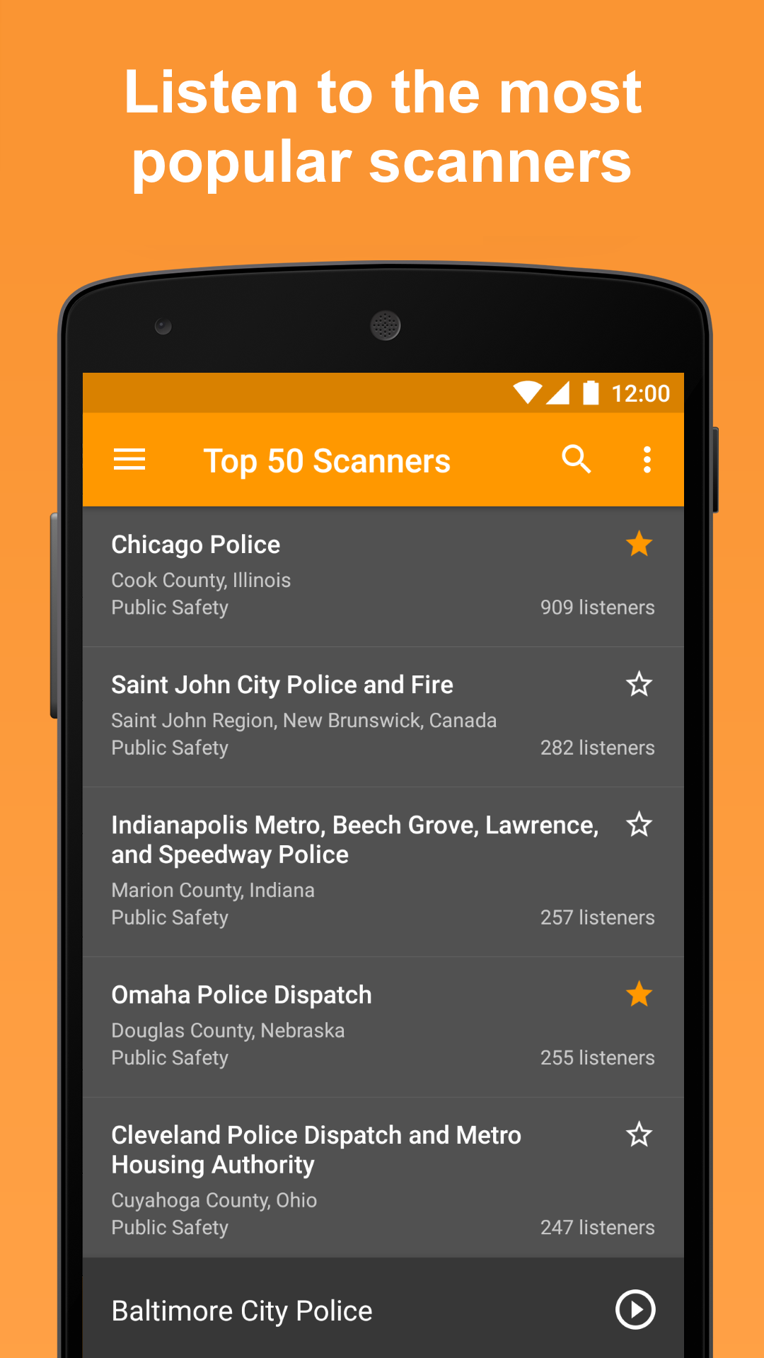 Android application Scanner Radio - Police Scanner screenshort