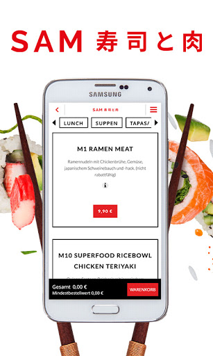 SAM - sushi and meat Screen 2