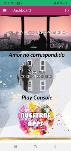 Android application Amor No Correspondido screenshort