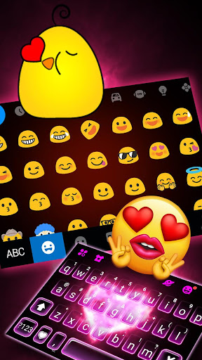 Pink Neon Heart 2 Keyboard The Screen 3