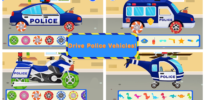 Kids Police Car Driving Game