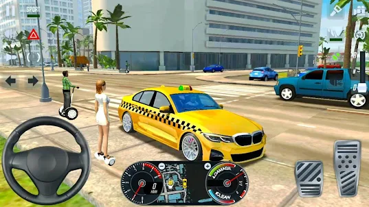 Jogo de simulador de táxi de carro urbano: simulador de aventura
