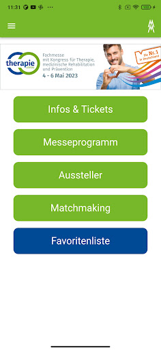Android application therapie LEIPZIG screenshort
