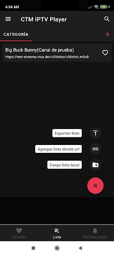 CTM IPTV Player Screen 2