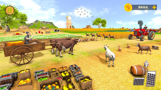 Real Farm Tractor Trailer Game Varies with device APK screenshots 2