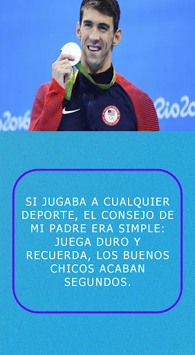Android application Michael Phelps frases screenshort