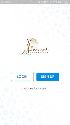 Android application Courses Dhwani Foundation screenshort