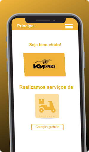 Android application KM Express - Cliente screenshort
