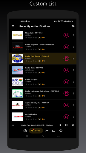 Android application Radio CI: Ivory Coast Stations screenshort