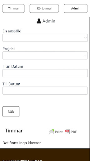 Android application TimmarLenok screenshort