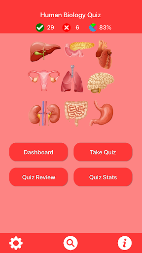 Android application Human Biology Quiz screenshort