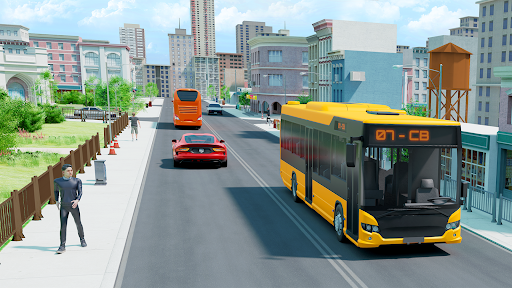 Android application Coach driving Bus games 3D screenshort